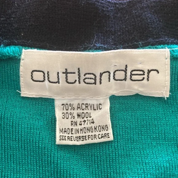 Authentic Original Vintage Style Green Midi Dress with Black Accents - Picture 3 of 16